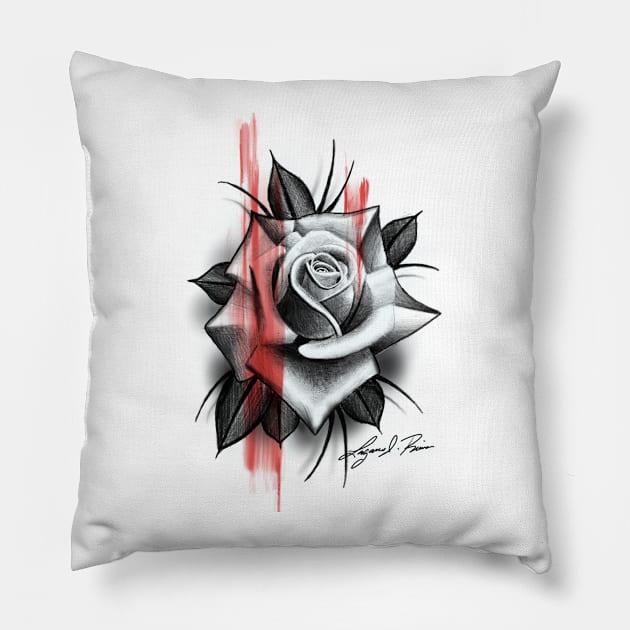 Rose Pillow by Lazrartist