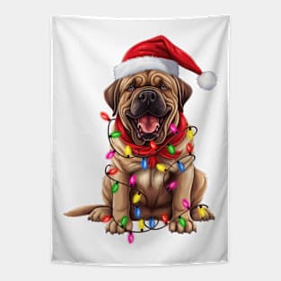 Christmas Mastiff Tapestry