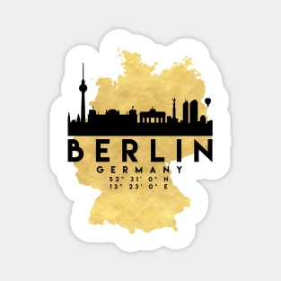 Berlin Germany Skyline Map Art Magnet