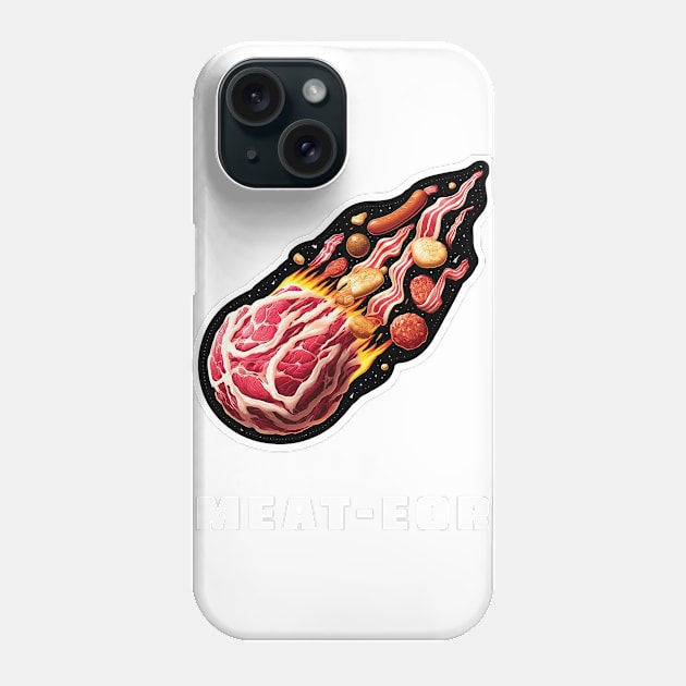 Meat-eor Meteor Funny Astronomy Comet Space Lover Astronaut Phone Case by Dad and Co