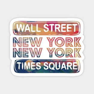 New York City Wall street times square New York New york Travel holidays Magnet