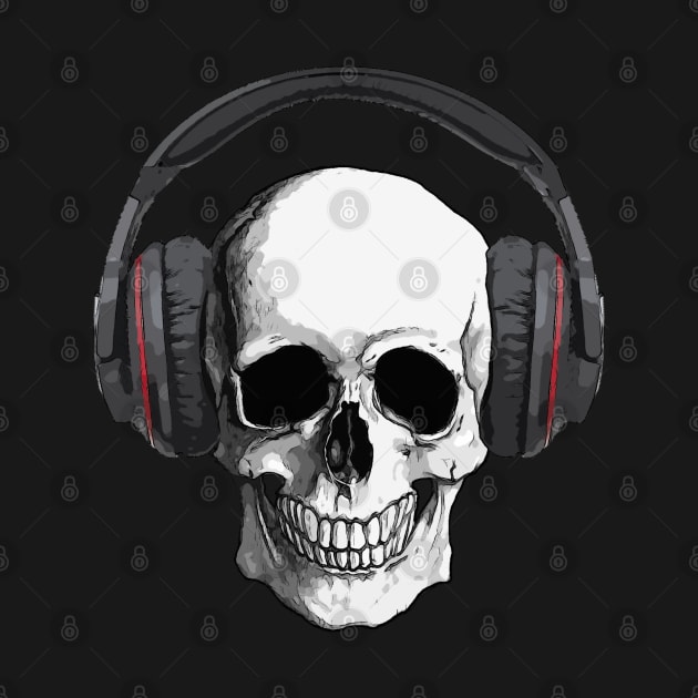 skull art, skull design, music group, by Collagedream