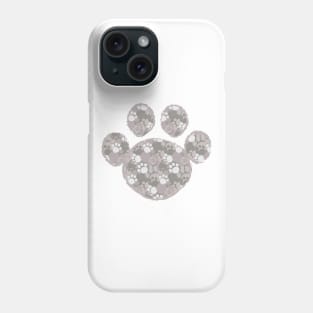 Paw print with camouflage pattern Phone Case