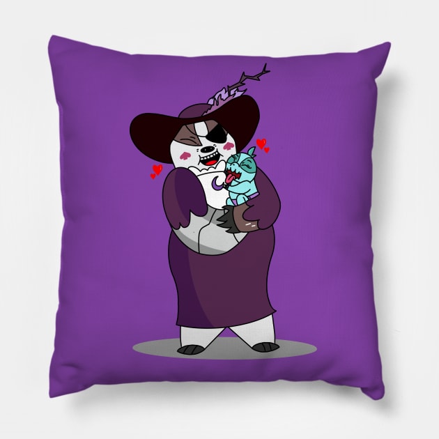 BadgerCyclops & Bobo Chan Pillow by garciajey