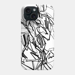 Abstract Bodies Drawing Improvisation #10 Phone Case