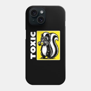 Funny Skunk with Gas Mask - Toxic Biohazard Phone Case