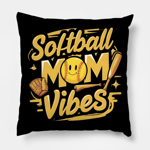 Softball-mom Pillow by Little Quotes