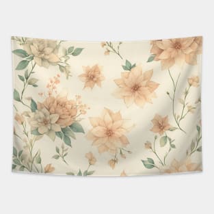Seamless pattern with wild flowers, Vintage flower Tapestry