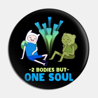 2 Bodies But One Soul - Finn And Fern Adventure Time Characters Pin