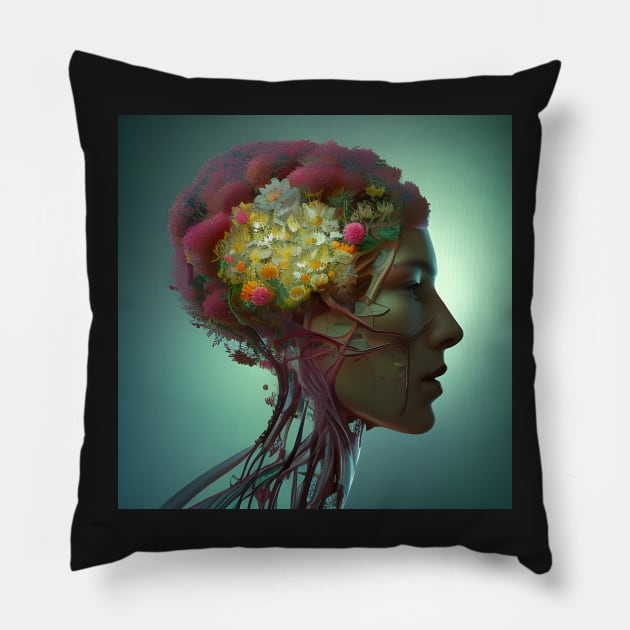 Mother Nature's Brain Pillow by vickycerdeira