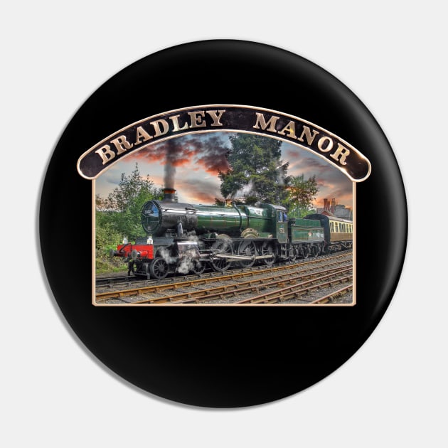 GWR Bradley Manor and Nameplate Pin by SteveHClark