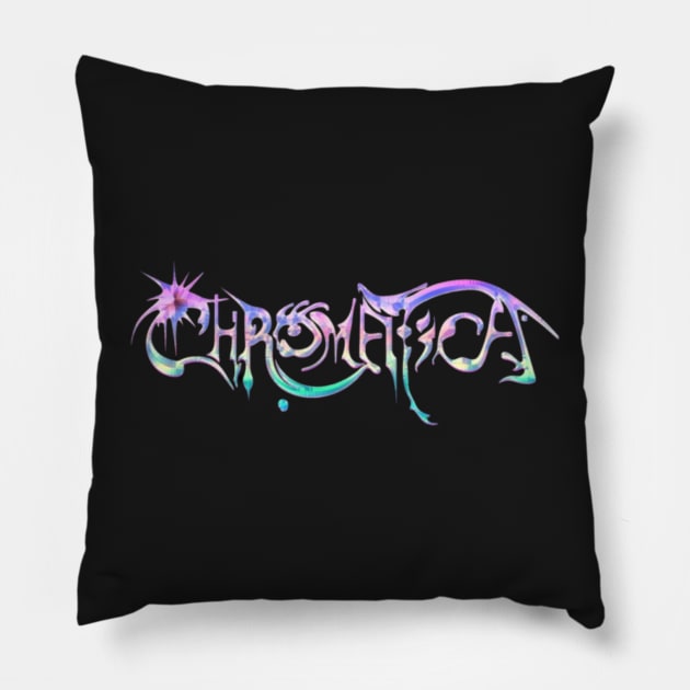 Multicoloured writing  sticker Pillow by Chrislon29