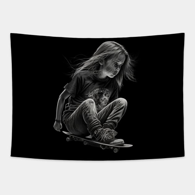 skater girl Tapestry by JayD World