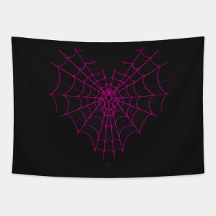 Spider Web Heart V18 Tapestry