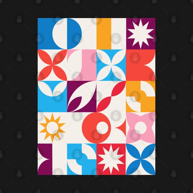 Geometric Bauhaus Pattern | Tiles by ayeyokp