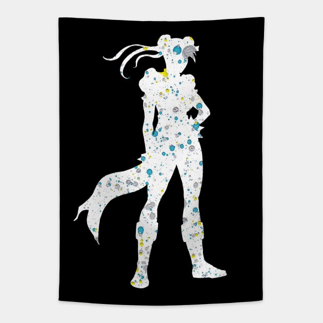 Paint Spatter Chun Li Tapestry by ArtofBREED