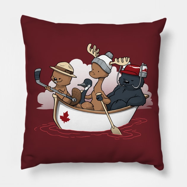 Canuck Canoe Pillow by Dooomcat