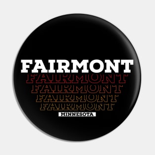 Fairmont Minnesota USA Vintage Sunset Pin