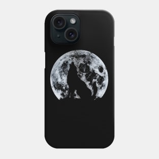 Wolf And Moon Phone Case