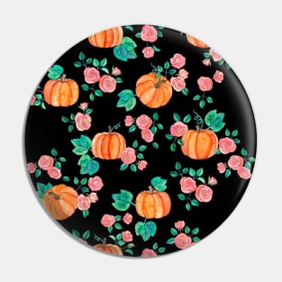 Pumpkins and Roses Pin