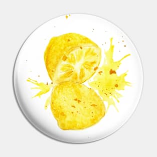 Juicy lemon. Bright summer print Pin