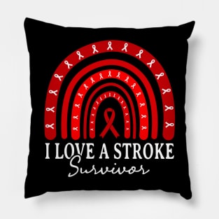 Funny Rainbow Stroke Survivor I Love A Stroke Survivor Pillow