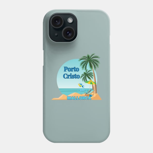 Porto Cristo, Mallorca Spain Phone Case by Papilio Art