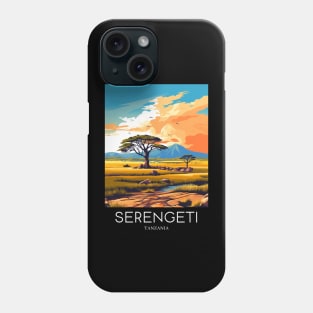 A Pop Art Travel Print of the Serengeti National Park - Tanzania Phone Case