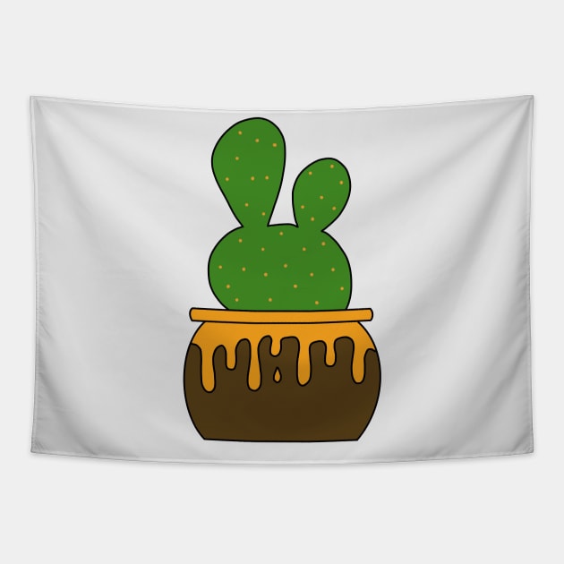 Cute Cactus Design #16: Honeypot Cactus Tapestry by DreamCactus