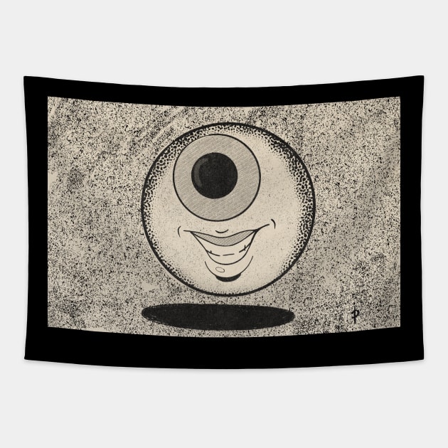 The Happy Floating Eye Tapestry by IcarusPoe