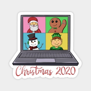 Santa Virtual Christmas Meeting Magnet