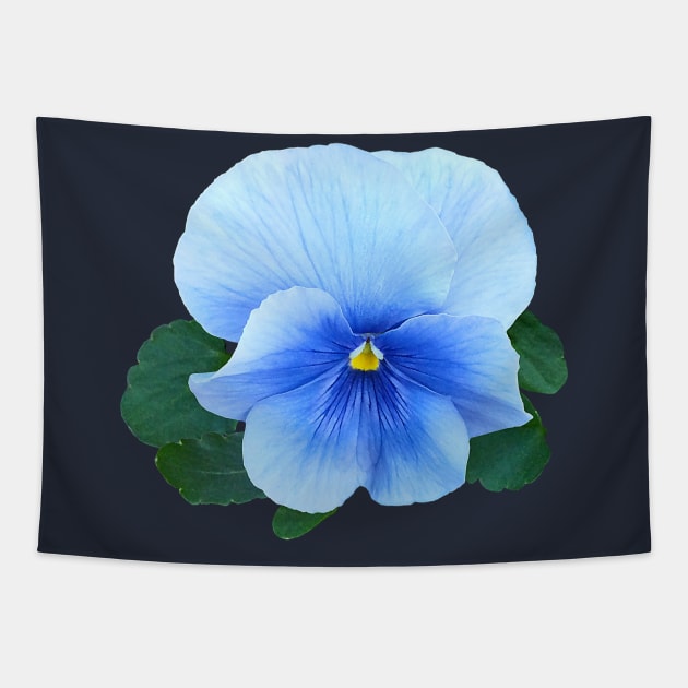 Pansies - Baby Blue Pansy Tapestry by SusanSavad