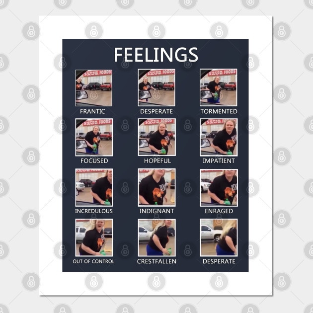 Feelings Chart Funny Feelings Chart Posters And Art Prints Teepublic