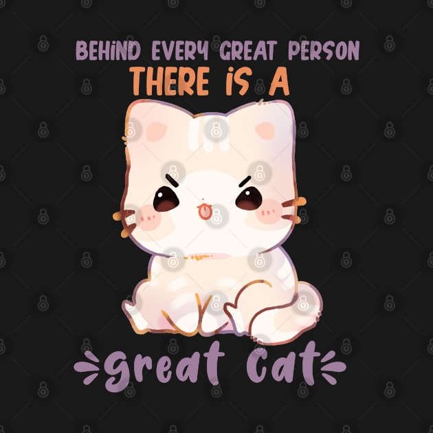 behind every great person, there is a great cat by xiaoweii
