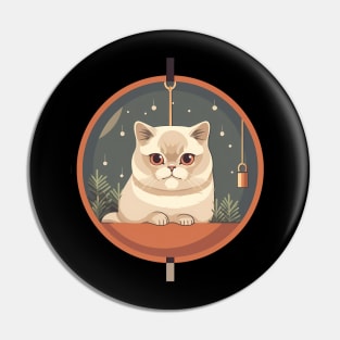 Exotic Shorthair Cat Xmas Xmas Ornament, Love Cats Pin