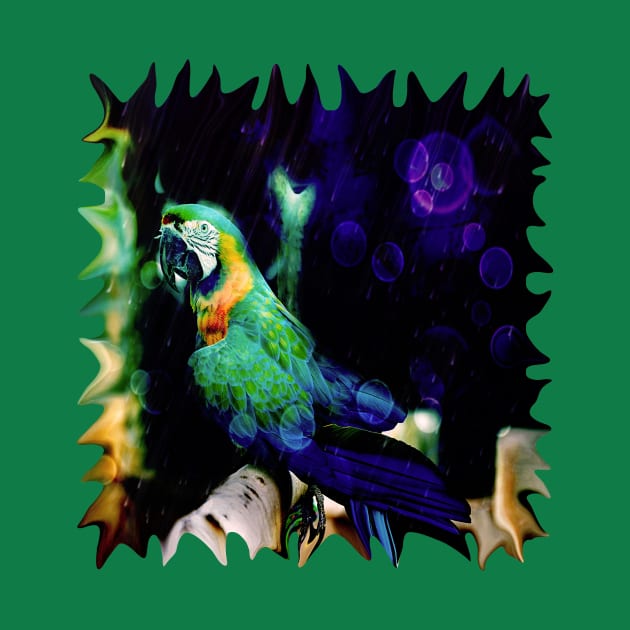 Great Green Macaw at Dewlight by distortionart