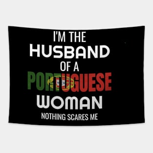 Mens Funny Portuguese design - Gift For Husband Of Portuguese Wife Tapestry