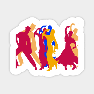 flaming flamenco transparent Magnet