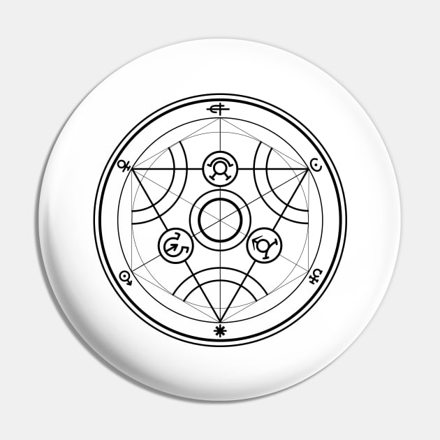 Transmutation Circle Pin by Chairboy