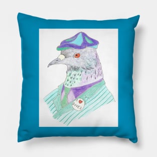 Pigeon About Town Pillow