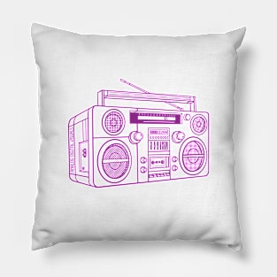 Boombox (Violet Lines) Analog / Music Pillow