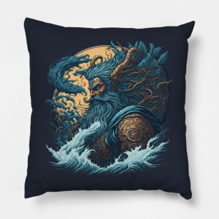 poseidon art Pillow