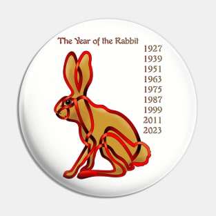 Chinese Rabbit Pin