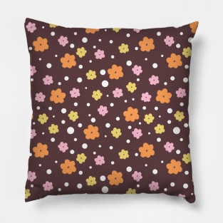 Scattered Flowers Vector Pillow