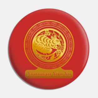 Chinese New Year Mouse / Rat Prosperity Greeting Pin