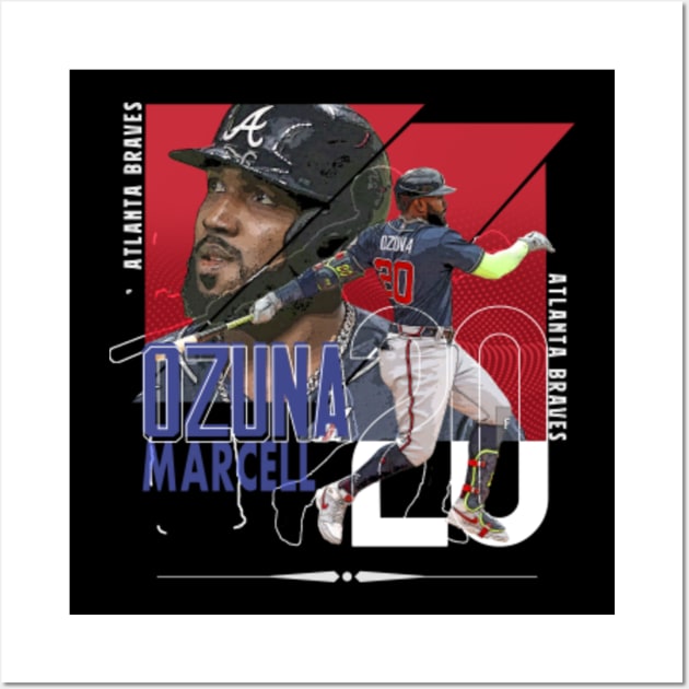 Marcell Ozuna baseball Paper Poster Braves 4
