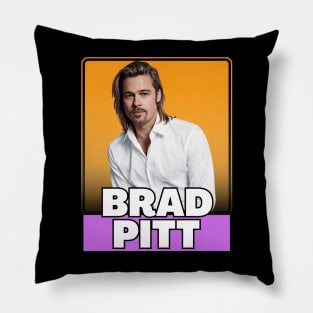 Brad pitt (80s retro style) Pillow