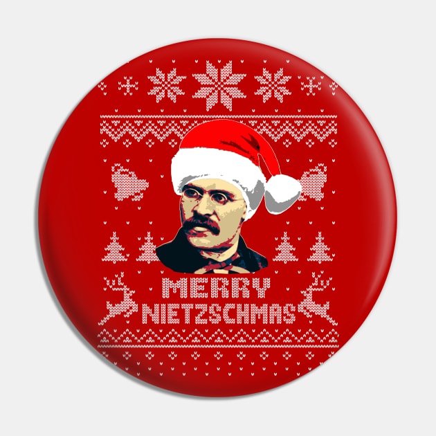 Friedrich Nietzsche Merry Nietzchmas Pin by Nerd_art
