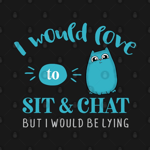 Love to Chat Lying Cute Cat by Wanderer Bat