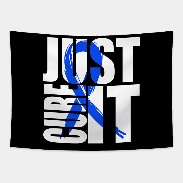 Just Cure Colorectal Cancer Awareness Tapestry by KHANH HUYEN